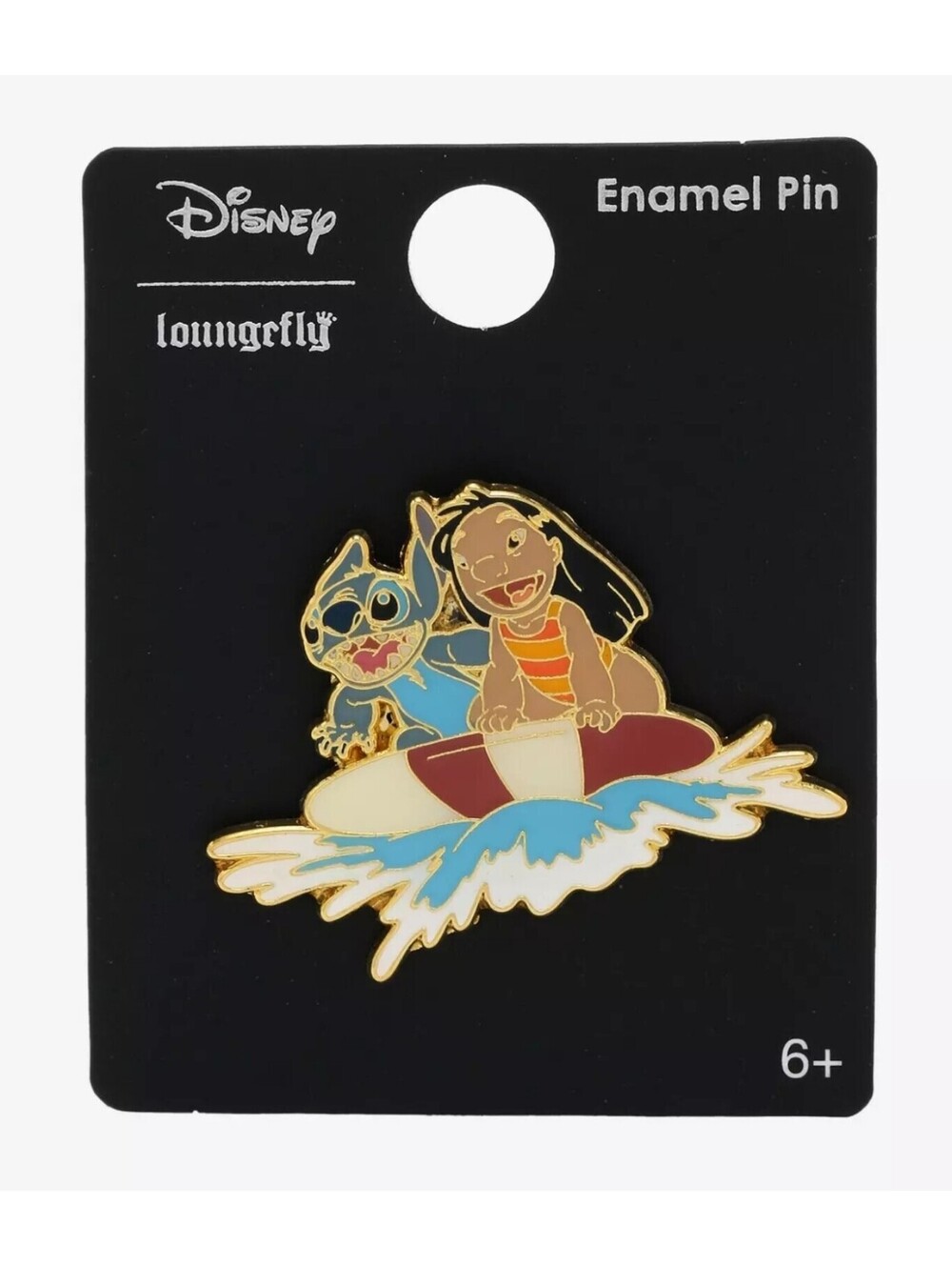 Loungefly Disney Lilo & Stitch Surfing Enamel Pin